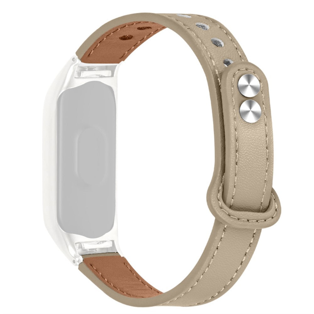 Ægte Læder Universal Rem passer til Xiaomi Mi Smart Band 6 / Xiaomi Mi Band 5
