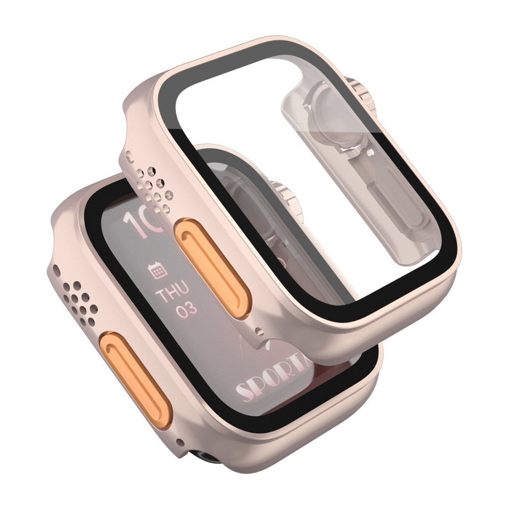 Beskyttende Universal Cover med Skærmbeskytter i Plastik og Hærdet Glas passer til Apple Smartwatch