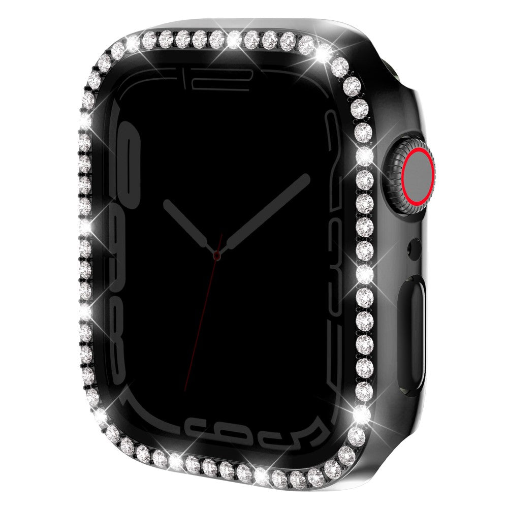 Mega Flot Universal Cover med Skærmbeskytter i Rhinsten og Glas passer til Apple Smartwatch Mode