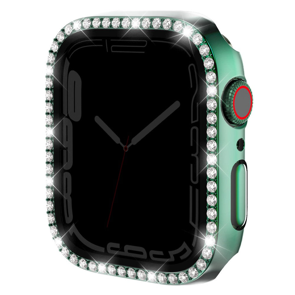 Mega Flot Universal Cover med Skærmbeskytter i Rhinsten og Glas passer til Apple Smartwatch Mode