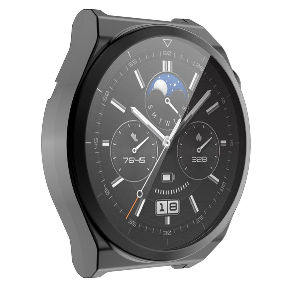 Rigtigt Godt Cover med Skærmbeskytter i Silikone og Hærdet Glas passer til Huawei Watch GT 3 Pro 43mm Mode
