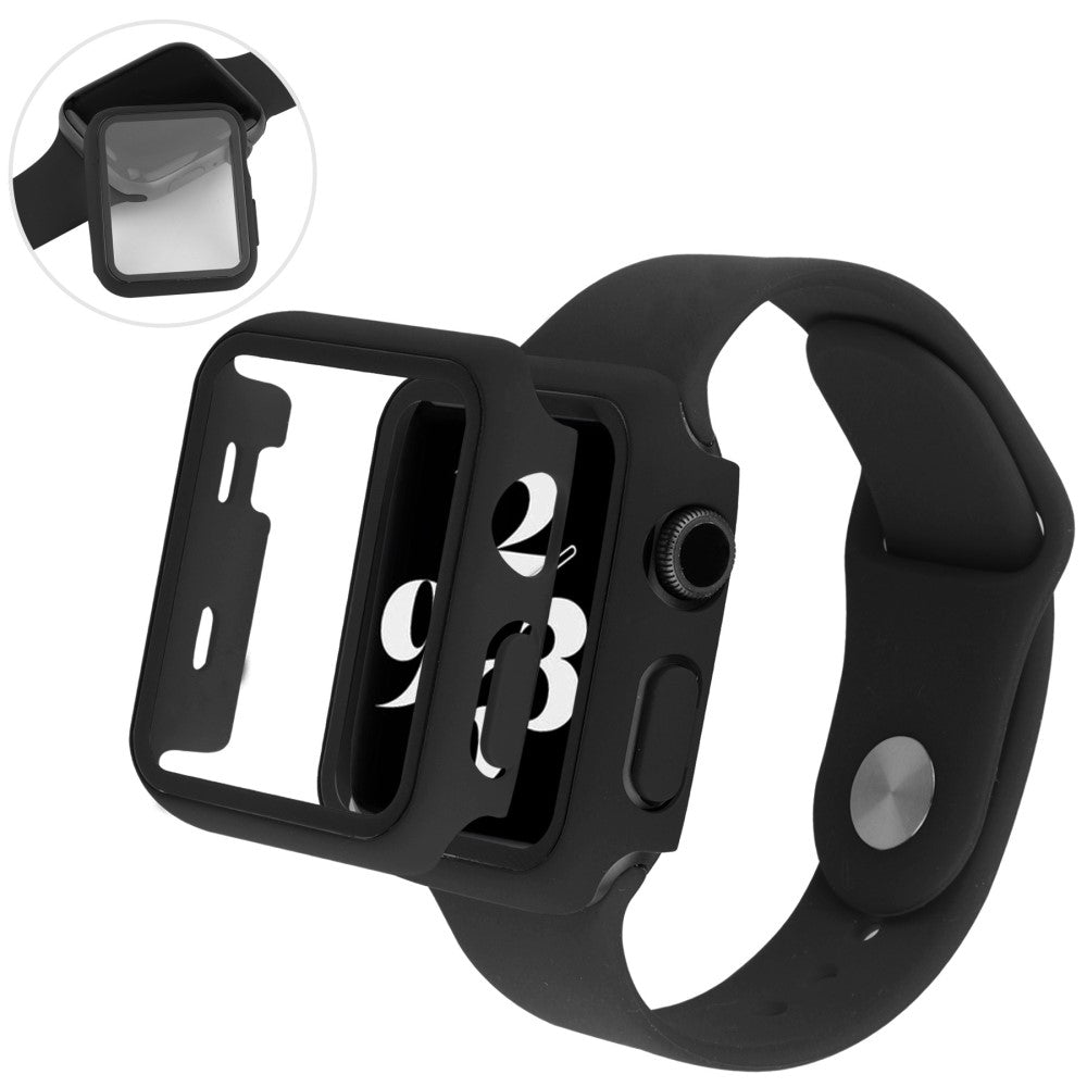 Rigtigt Godt Universal Cover med Skærmbeskytter i Plastik og Hærdet Glas passer til Apple Smartwatch Levere
