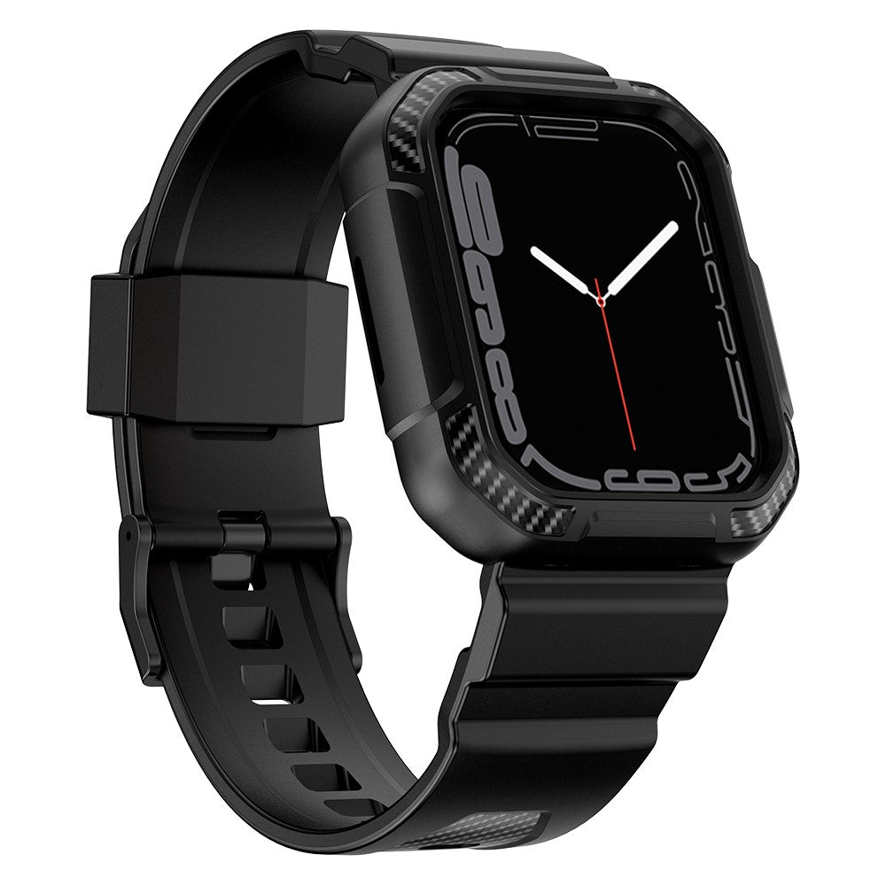 Silikone Cover med Rem passer til Apple Watch Series 7 41mm