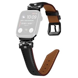 Skøn Kunstlæder Og Rhinsten Universal Rem passer til Apple Smartwatch