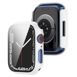 Super Fint Cover med Skærmbeskytter i Plastik og Hærdet Glas passer til Apple Watch Series 7 45mm Mode