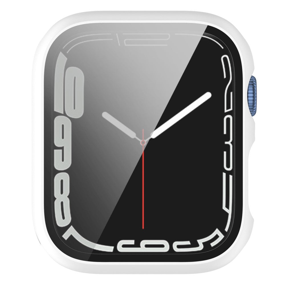 Super Fint Cover med Skærmbeskytter i Plastik og Hærdet Glas passer til Apple Watch Series 7 45mm Mode