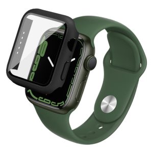 Vildt Flot Cover med Skærmbeskytter i Plastik og Hærdet Glas passer til Apple Watch Series 7 41mm