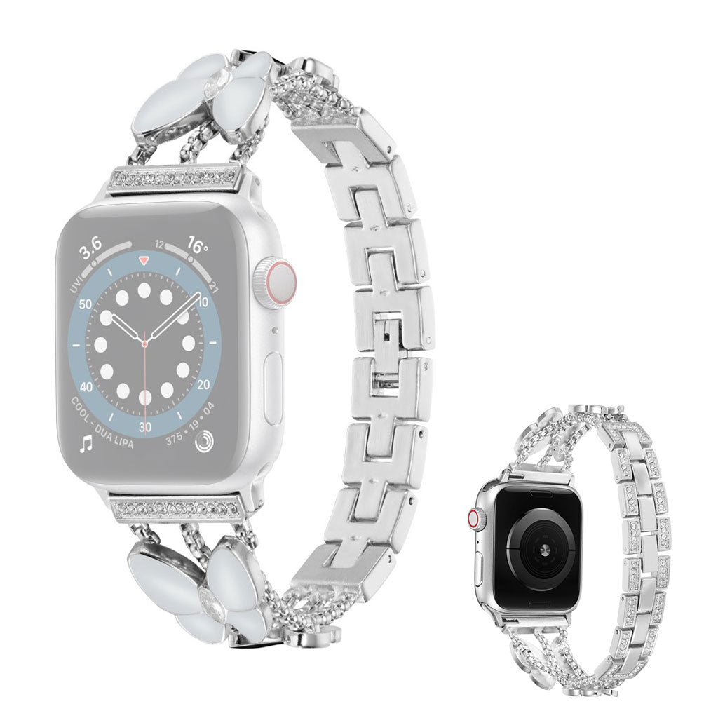 Vildt Rart Metal Og Rhinsten Universal Rem passer til Apple Smartwatch