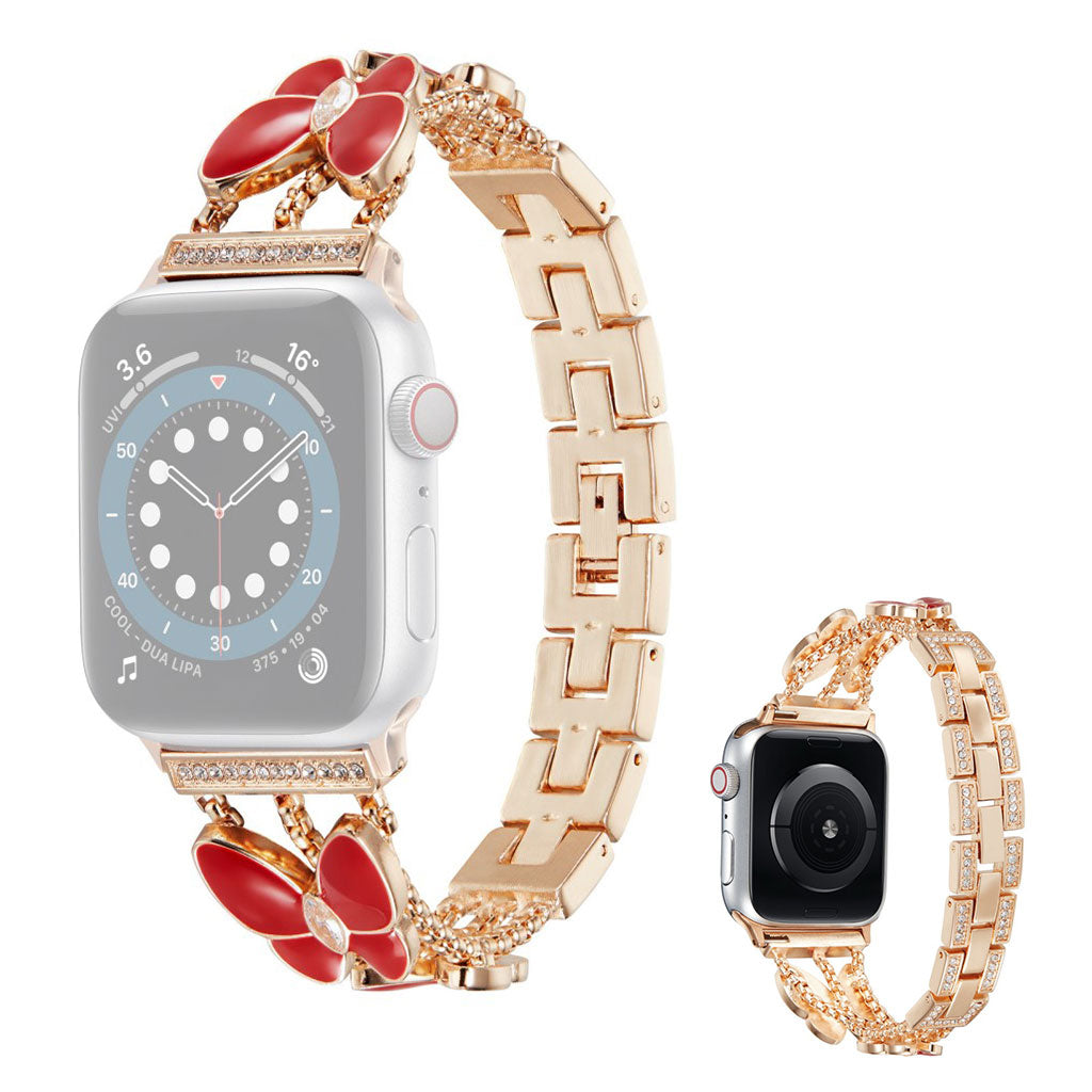 Vildt Rart Metal Og Rhinsten Universal Rem passer til Apple Smartwatch