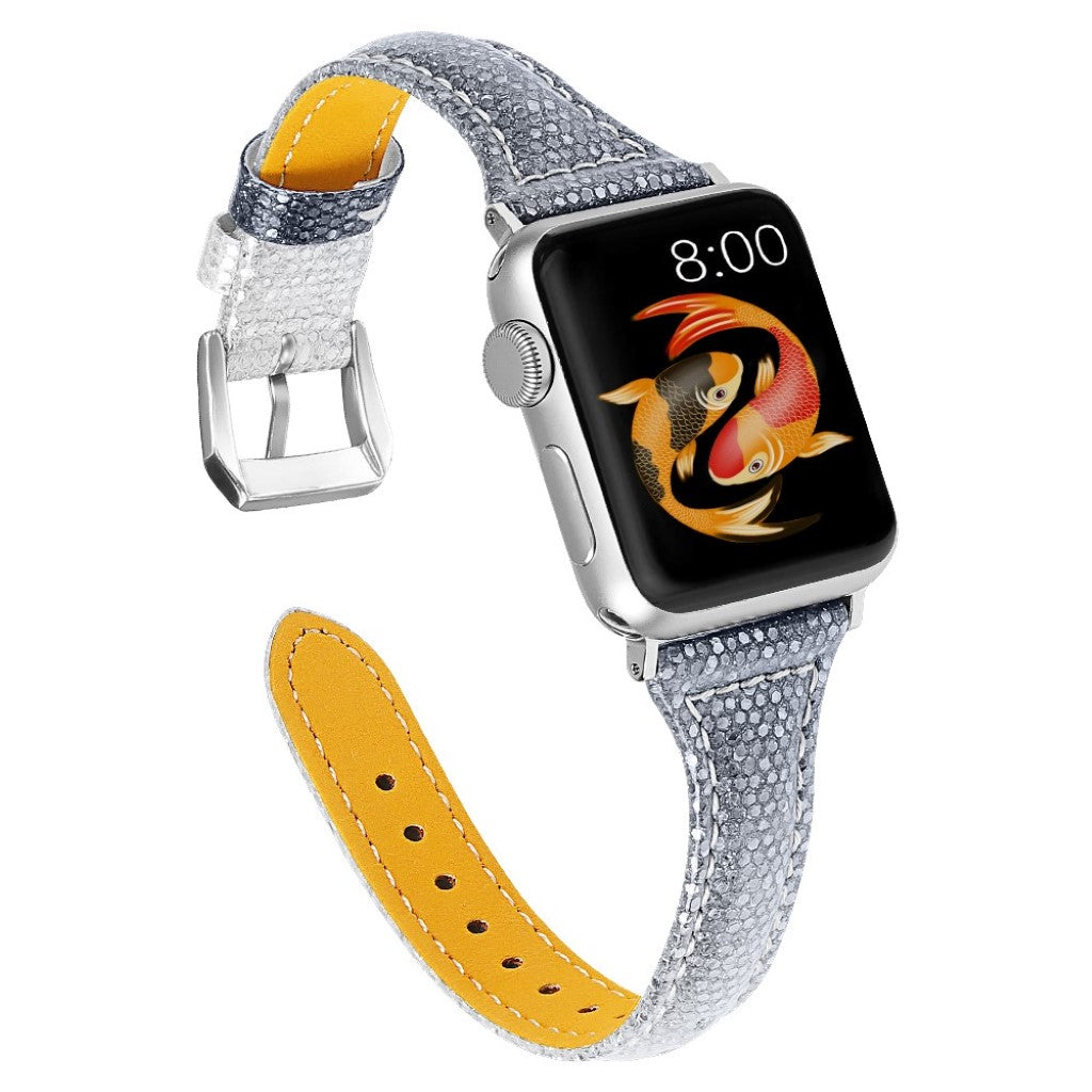 Yndigt Ægte Læder Rem passer til Apple Watch Series 5 44mm
