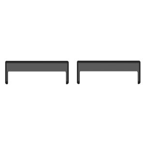 1 Pair Watch Band Connector Universal 20mm to 18mm Metal Watch Strap Adapter Accessory - Black