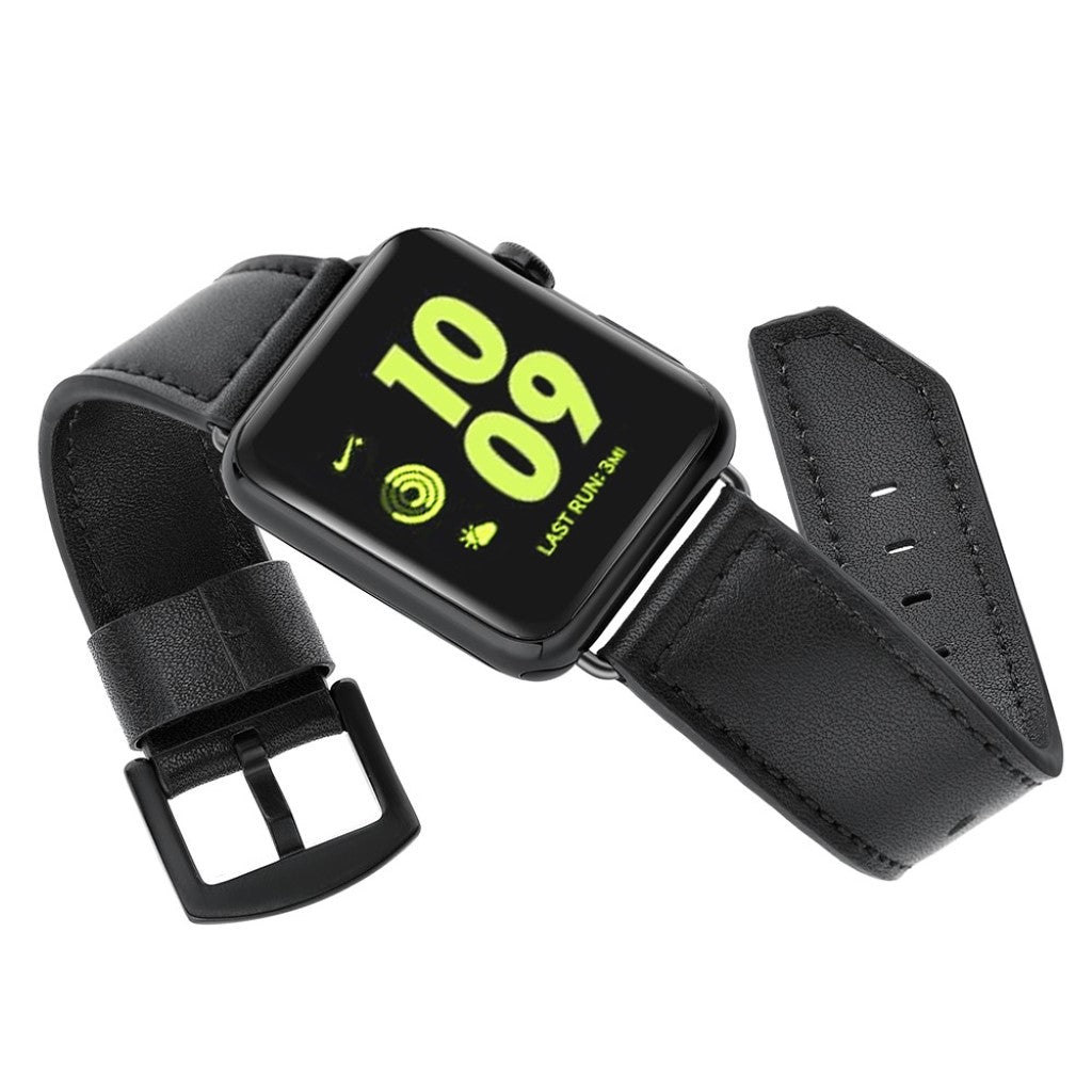 Ægte Læder Universal Rem passer til Apple Watch Series 5 40mm / Apple Watch 40mm på udsalg