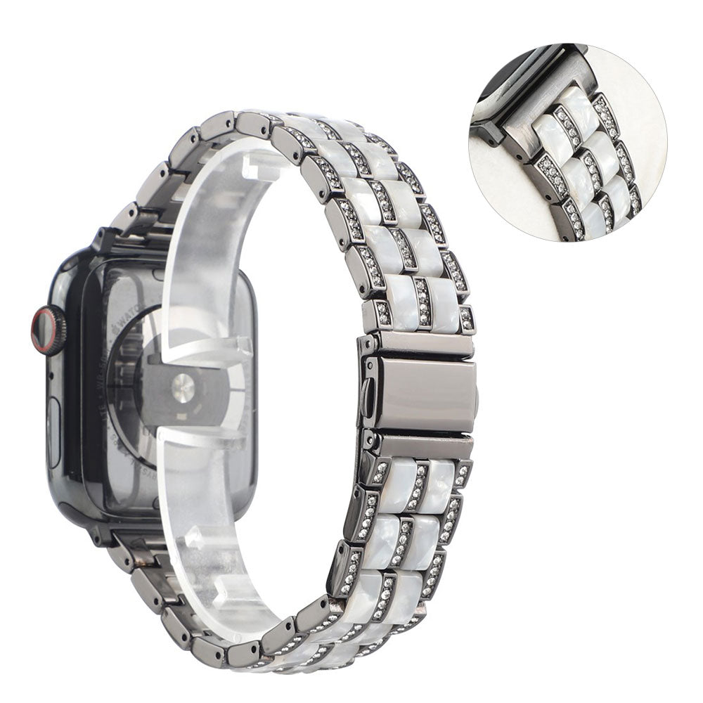 Elegant Metal Og Rhinsten Universal Rem passer til Apple Smartwatch