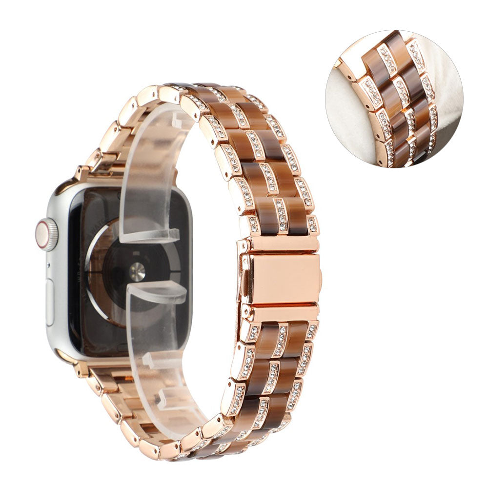 Elegant Metal Og Rhinsten Universal Rem passer til Apple Smartwatch