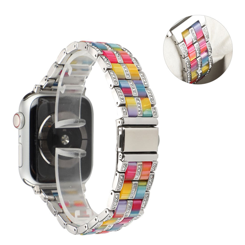 Elegant Metal Og Rhinsten Universal Rem passer til Apple Smartwatch