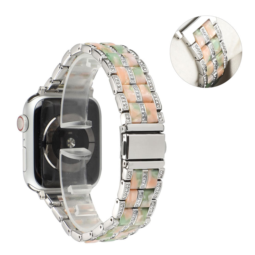 Elegant Metal Og Rhinsten Universal Rem passer til Apple Smartwatch