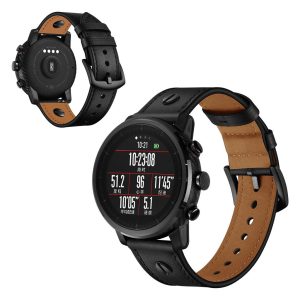 Ægte Læder Universal Rem passer til Samsung Gear S3 / Samsung Galaxy Watch (46mm)