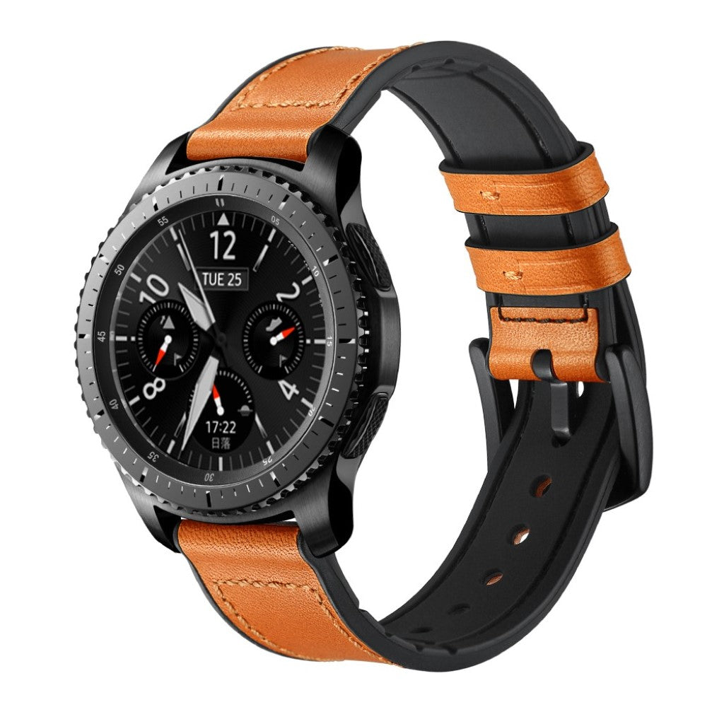 Ægte Læder Universal Rem passer til Samsung Gear S3 / Samsung Gear S3 Frontier Mode