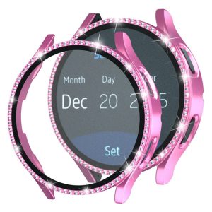 Mega Flot Cover med Skærmbeskytter i Glas og Rhinsten passer til Samsung Galaxy Watch 7 40mm