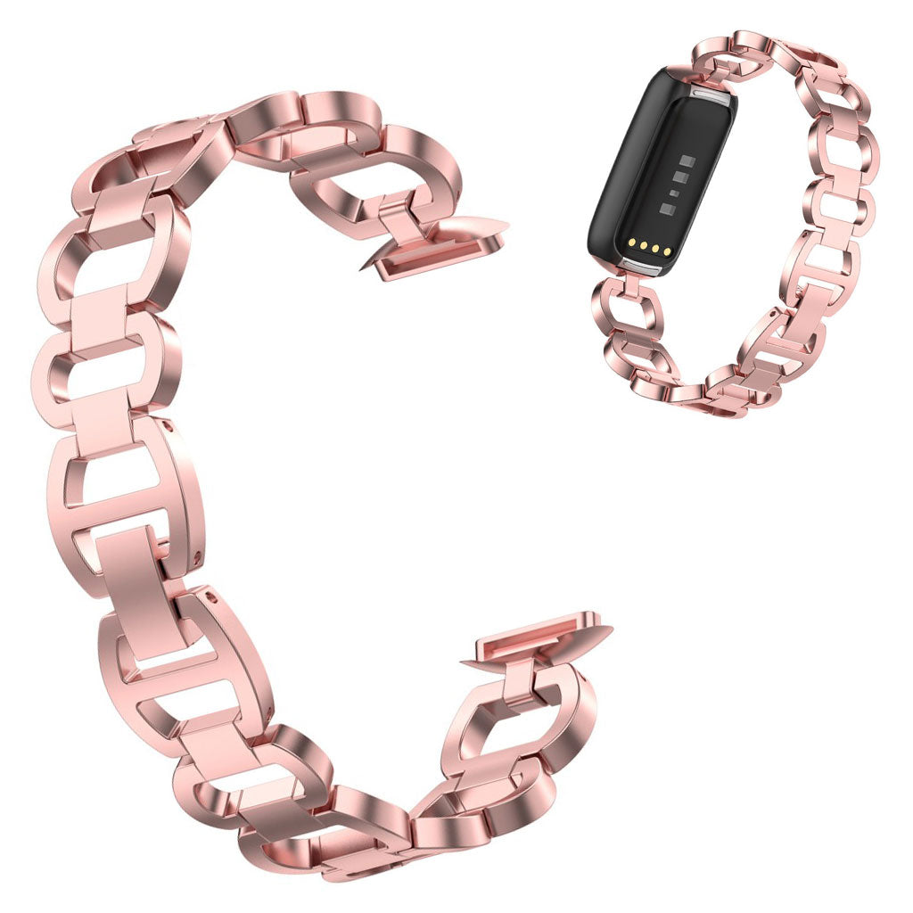 Rigtigt Hårdfør Metal Rem passer til Fitbit Luxe
