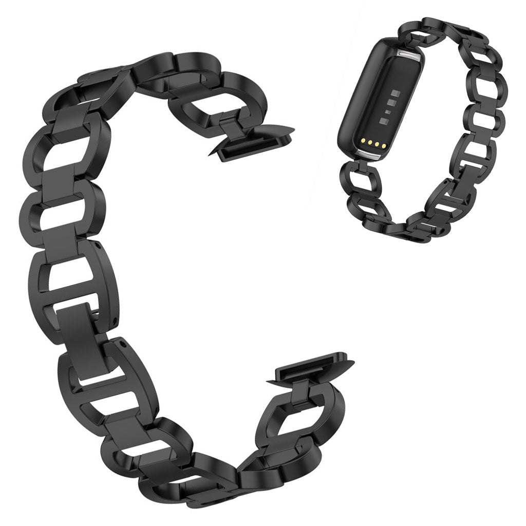 Rigtigt Hårdfør Metal Rem passer til Fitbit Luxe
