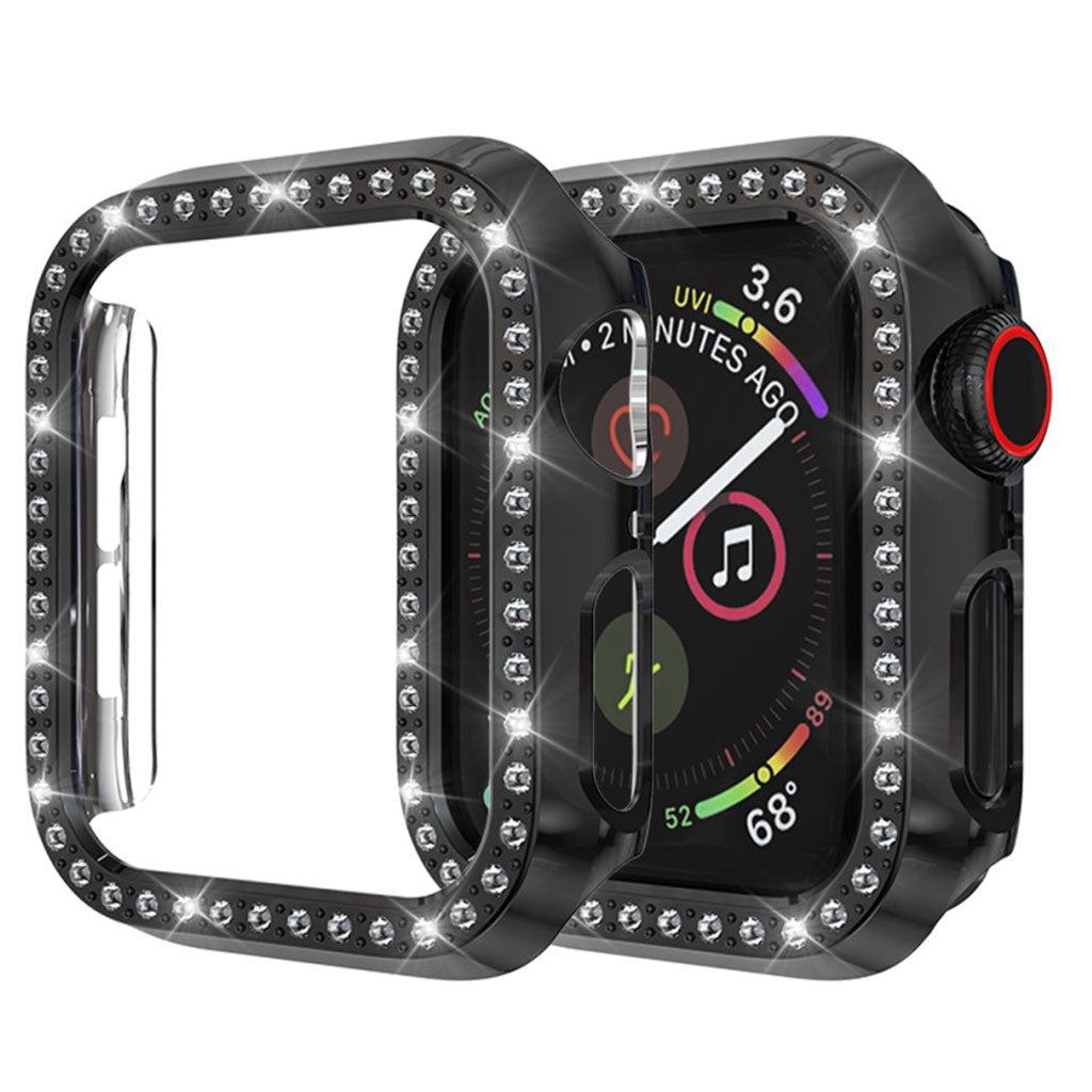 Meget Flot Plastik og Rhinsten Cover passer til Apple Watch Series 4 40mm