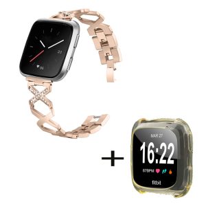 Metal Rem med Cover passer til Fitbit Smartwatch