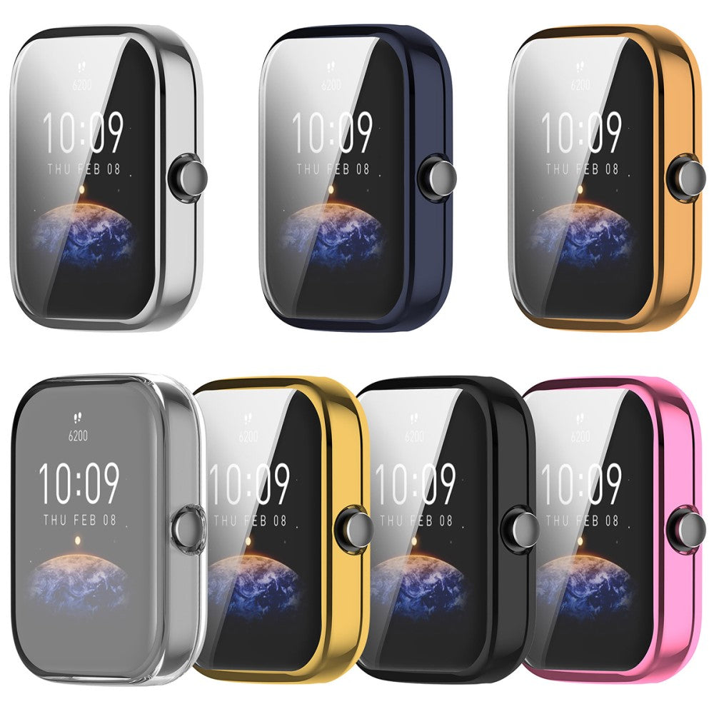 Alle Tiders Universal Cover med Skærmbeskytter i Silikone passer til Amazfit Bip 3 / Amazfit Bip 3 Pro Online Hot Salg