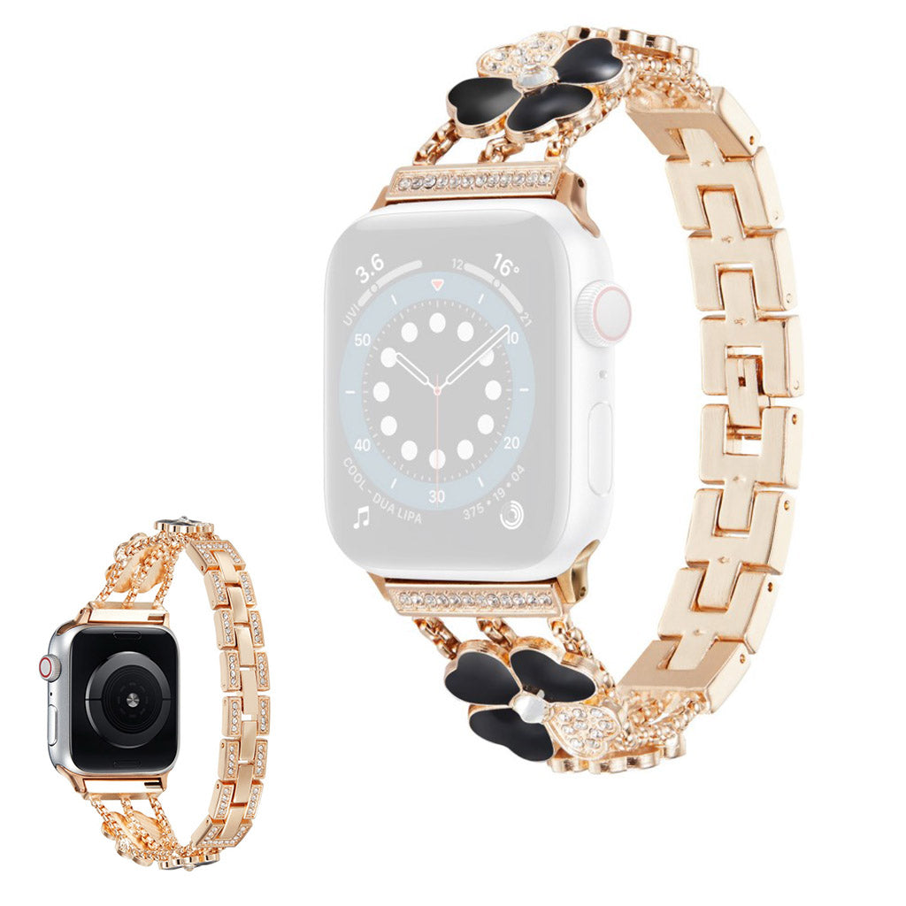 Elegant Metal Og Rhinsten Universal Rem passer til Apple Smartwatch