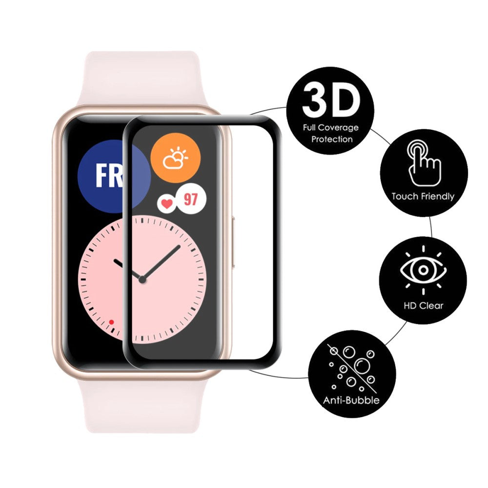 Plastik 3D Kurvet Skærmbeskytter passer til Huawei Watch Fit