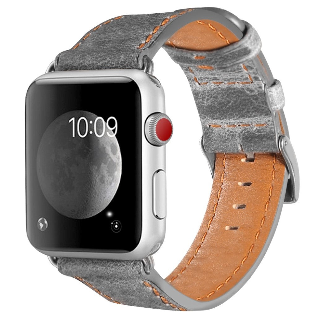 Rigtigt Rart Ægte Læder Rem passer til Apple Watch Series 5 40mm