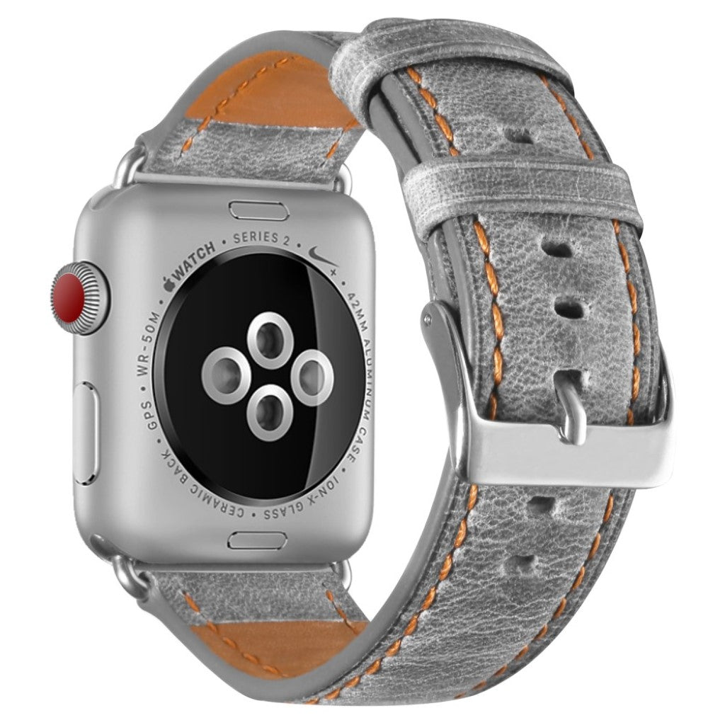 Rigtigt Rart Ægte Læder Rem passer til Apple Watch Series 5 40mm