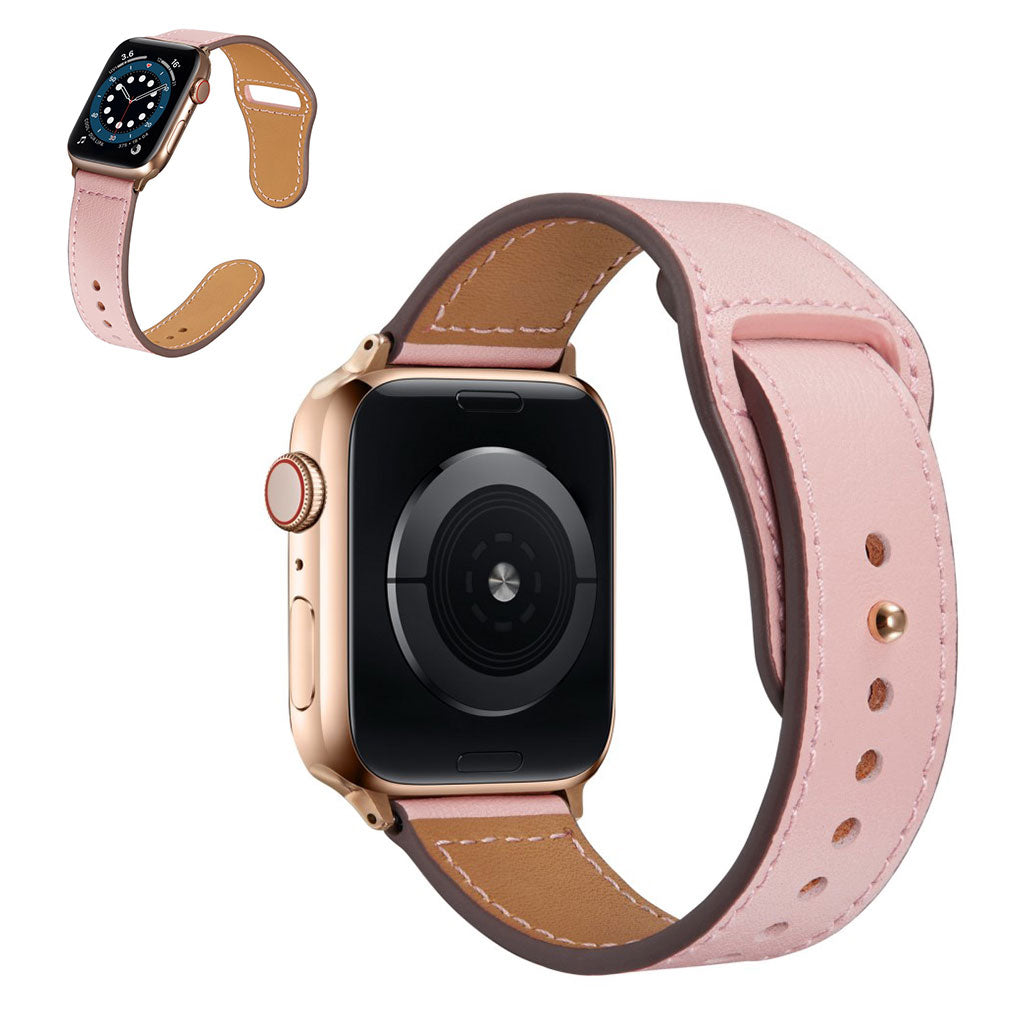 Rigtigt Slidstærk Ægte Læder Universal Rem passer til Apple Smartwatch