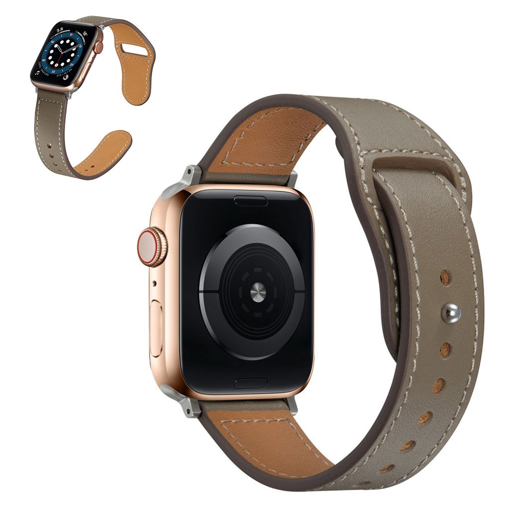 Rigtigt Slidstærk Ægte Læder Universal Rem passer til Apple Smartwatch