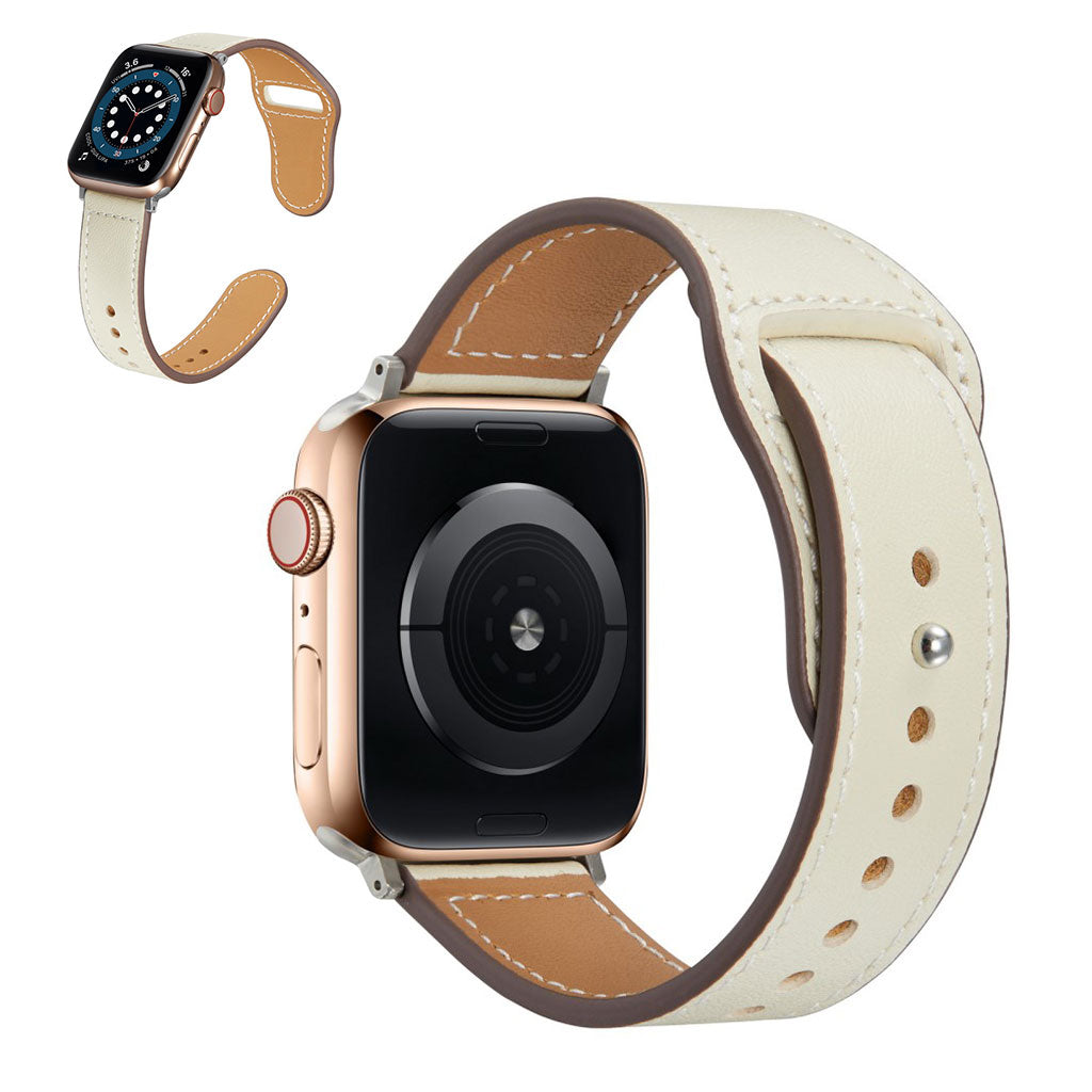 Rigtigt Slidstærk Ægte Læder Universal Rem passer til Apple Smartwatch