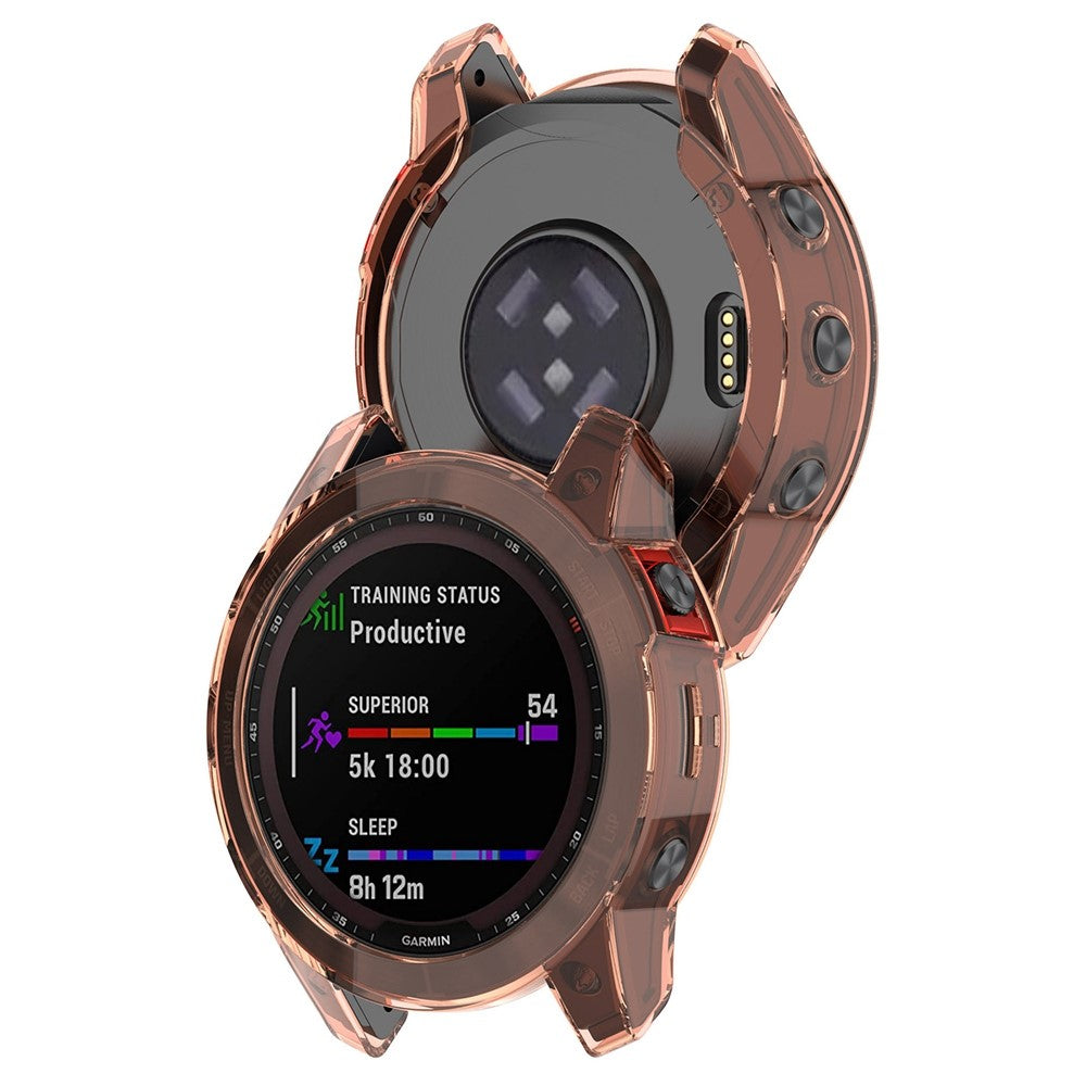 Gennemsigtig Silikone Bumper passer til Garmin Fenix 7S
