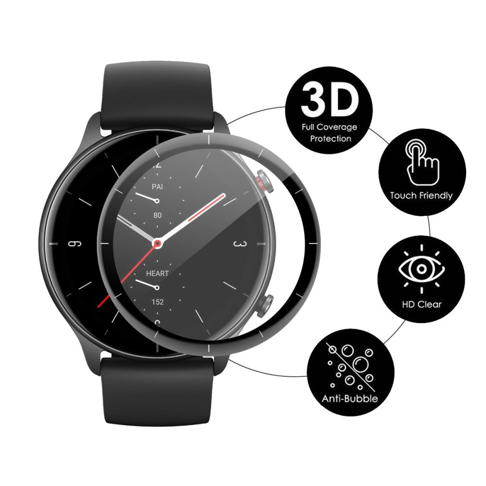 Plastik 3D Kurvet Skærmbeskytter passer til Amazfit GTR 3