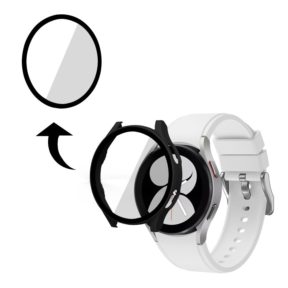 Alle Tiders Cover med Skærmbeskytter i Plastik og Hærdet Glas passer til Samsung Galaxy Watch 4 (40mm)