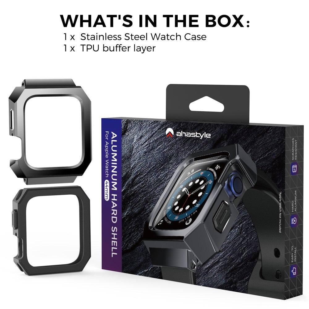 Rigtigt Fint Universal Cover med Skærmbeskytter i Metal passer til Apple Smartwatch