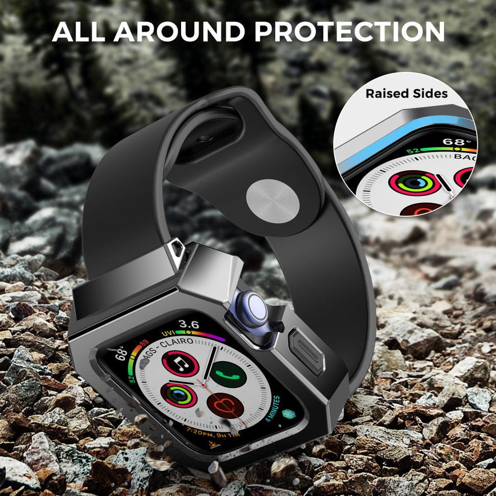 Rigtigt Fint Universal Cover med Skærmbeskytter i Metal passer til Apple Smartwatch