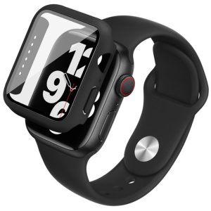 Silikone Cover med Rem og Hærdet Glas passer til Apple Smartwatch