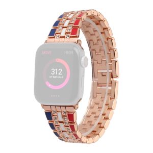 Vildt Fed Metal Og Rhinsten Rem passer til Apple Watch Series 7 41mm