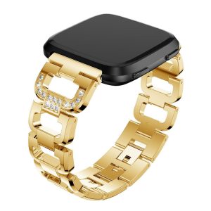 Vildt Nydelig Metal Og Rhinsten Rem passer til Fitbit Versa 1