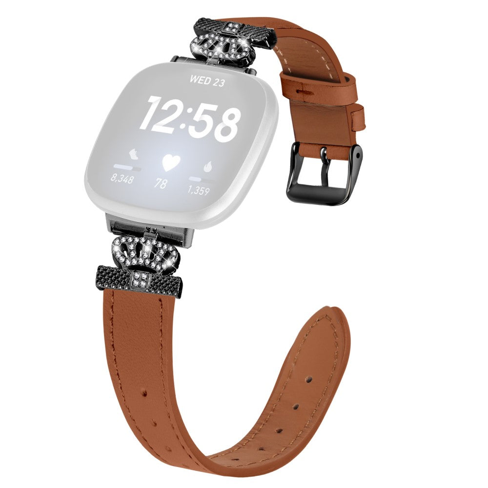Ægte Læder Universal Rem passer til Fitbit Versa 4 / Fitbit Sense 2