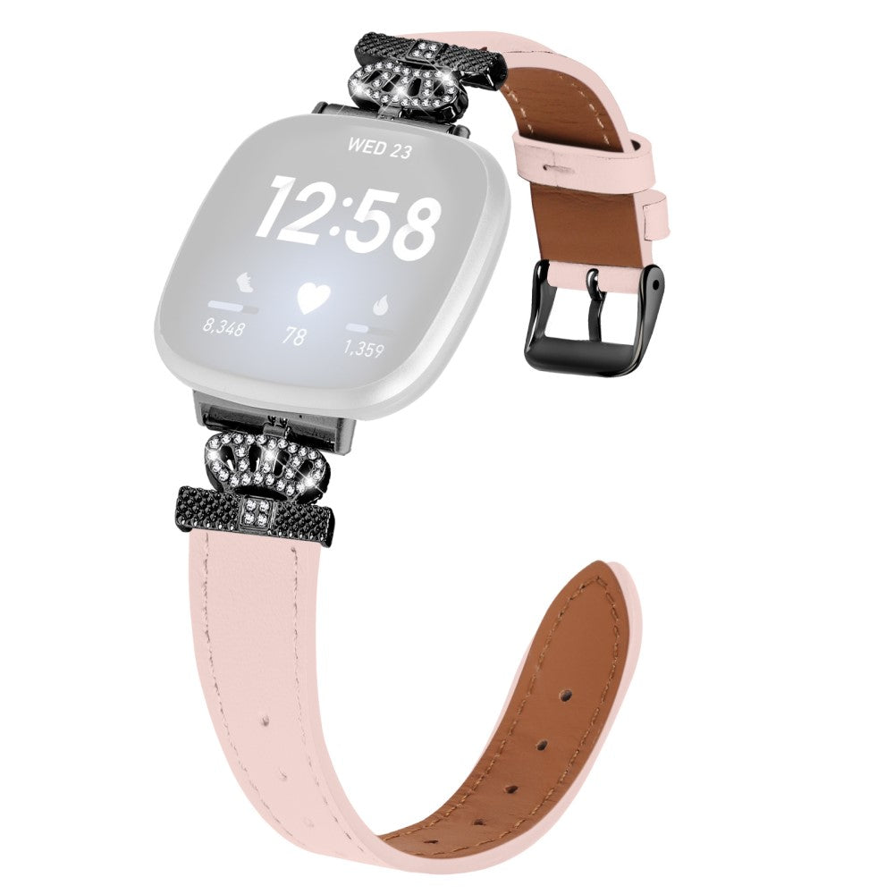 Ægte Læder Universal Rem passer til Fitbit Versa 4 / Fitbit Sense 2