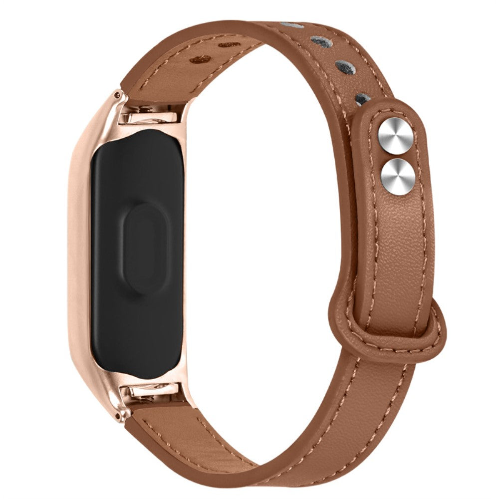 Ægte Læder Universal Rem passer til Xiaomi Mi Smart Band 6 / Xiaomi Mi Band 5 Online salg