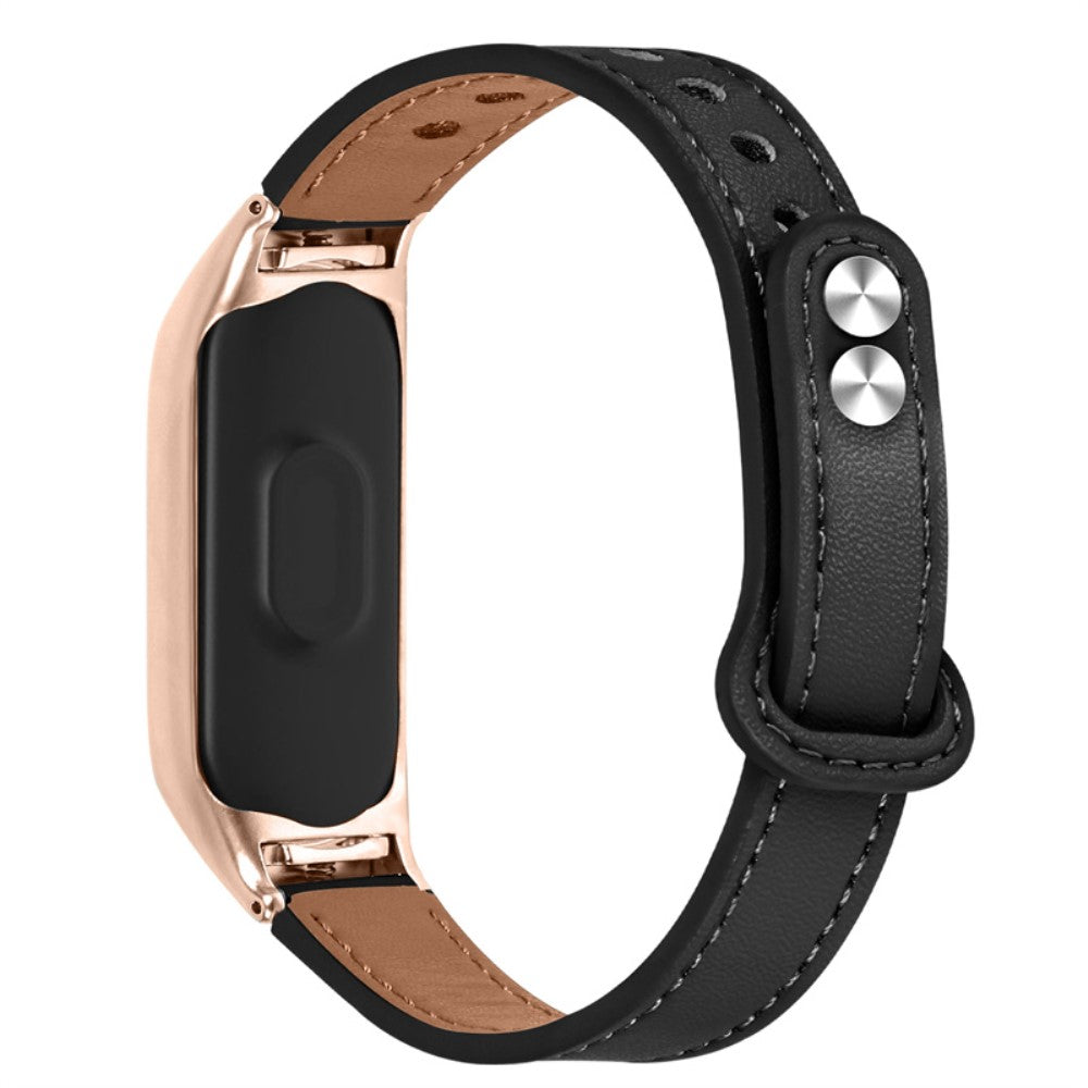 Ægte Læder Universal Rem passer til Xiaomi Mi Smart Band 6 / Xiaomi Mi Band 5 Online salg