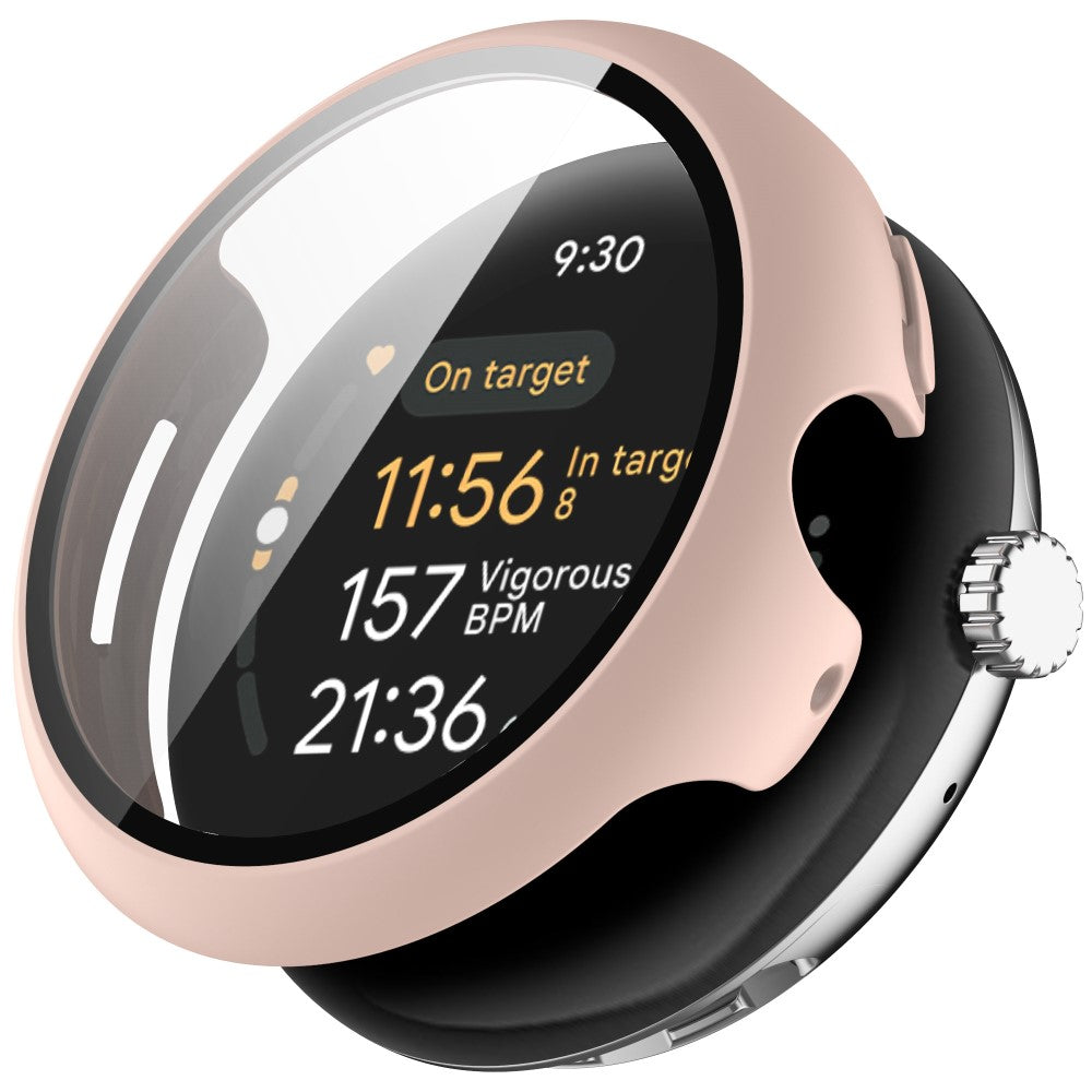 Rart Cover med Skærmbeskytter i Glas og Silikone passer til Google Pixel Watch 3 XL 45mm