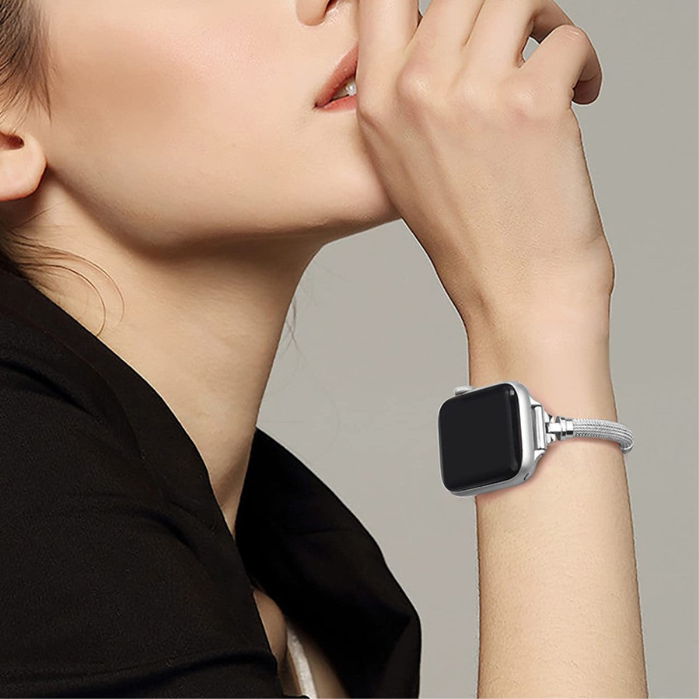 Vildt Skøn Metal Og Rhinsten Rem passer til Apple Watch Series 7 41mm Levere
