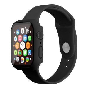Silikone Rem med Cover og Hærdet Glas passer til Apple Watch Series 7 45mm